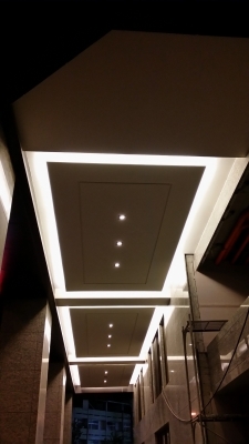 走廊天花板層板施工-台中案例